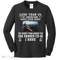 Uss Ranger Cv 61 Aircraft Carrier Black Kids Long Sleeve Shirt thumb 0