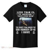 Uss Ranger Cv 61 Aircraft Carrier Black Kids T-Shirt thumb 0