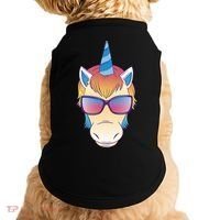 Unicorn Rainbow Cartoon Doggie Tank thumb 0