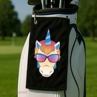 Unicorn Rainbow Cartoon Golf Towel thumb 2