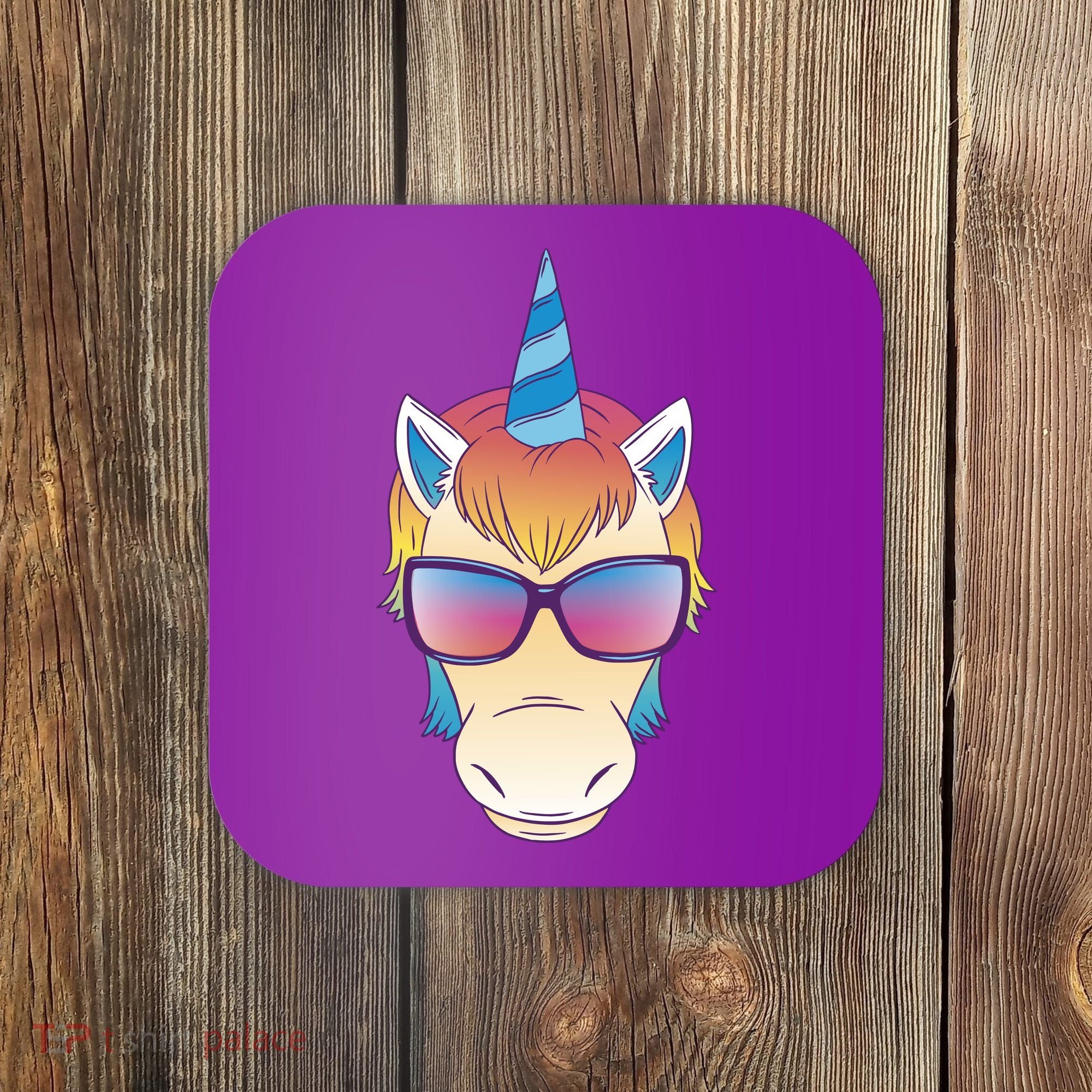 Unicorn Rainbow Cartoon Coaster