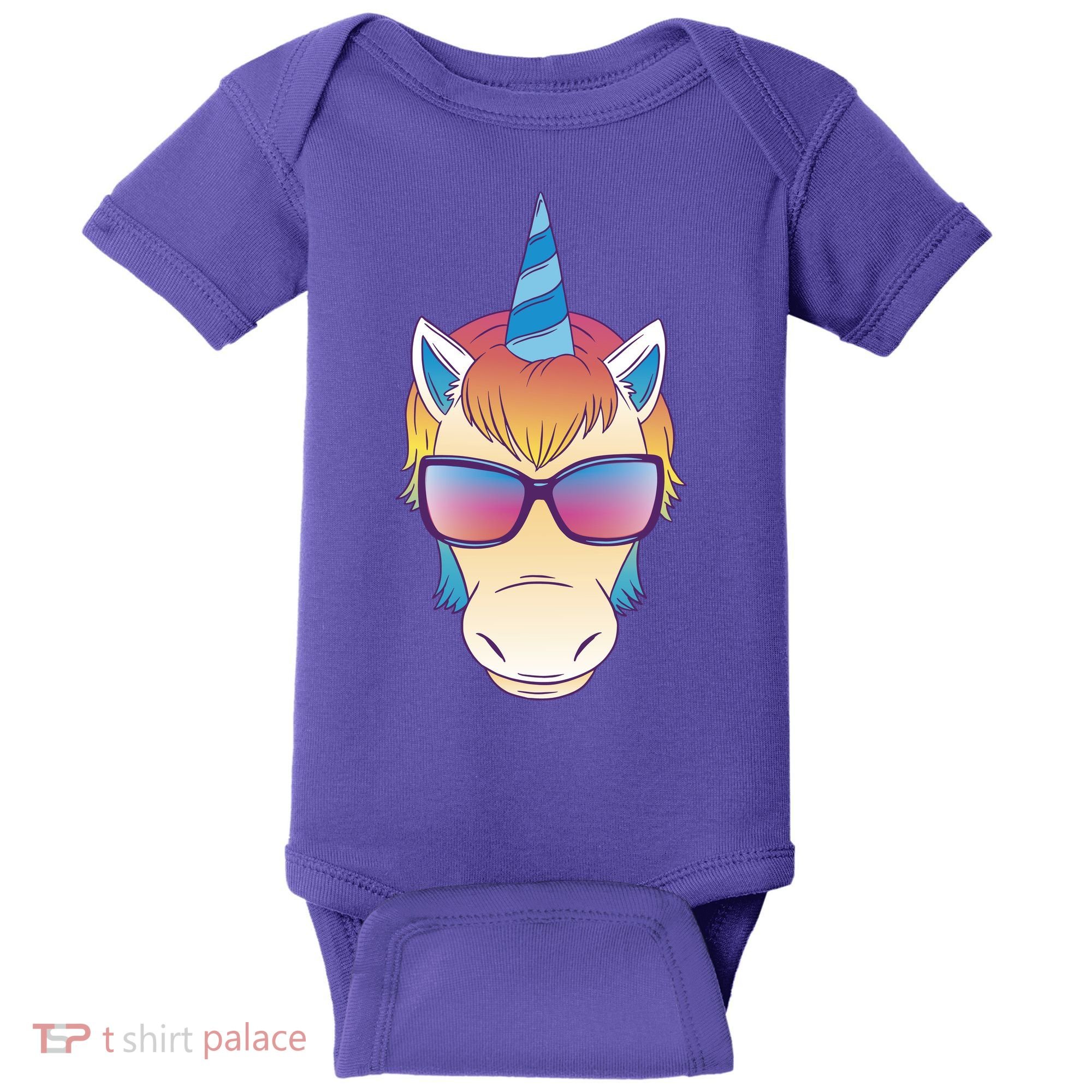 Unicorn Rainbow Cartoon Baby Bodysuit
