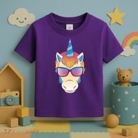 Unicorn Rainbow Cartoon Toddler T-Shirt thumb 3