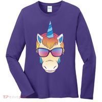 Unicorn Rainbow Cartoon Women's Long Sleeve Shirt thumb 0