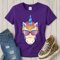 Unicorn Rainbow Cartoon Women's T-Shirt thumb 3