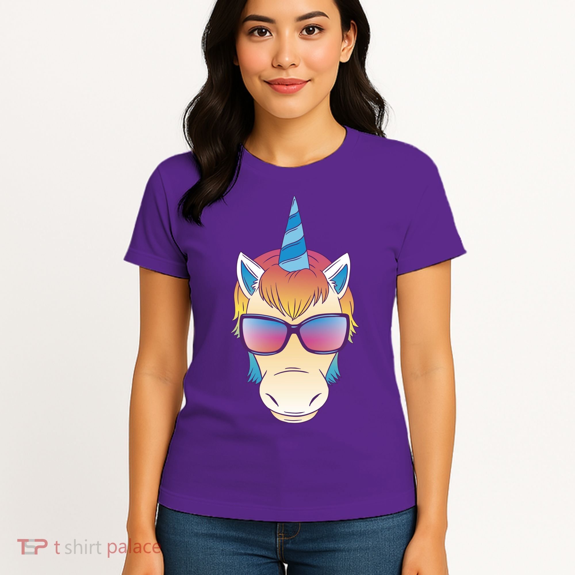 Unicorn Rainbow Cartoon Women's T-Shirt