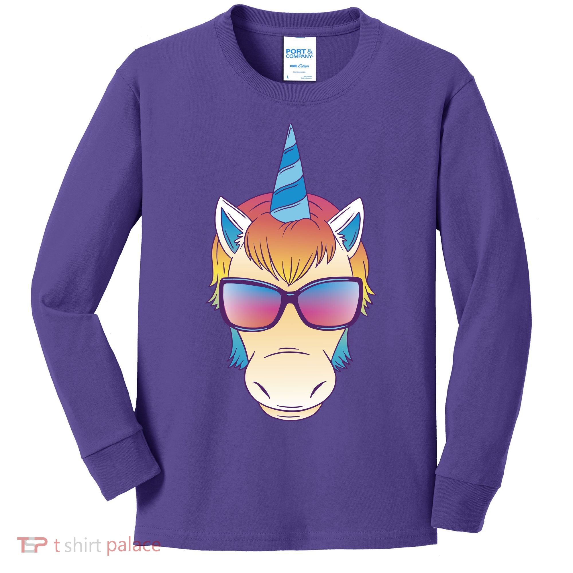 Unicorn Rainbow Cartoon Kids Long Sleeve Shirt