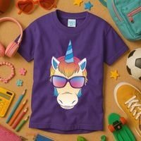 Unicorn Rainbow Cartoon Kids T-Shirt thumb 3