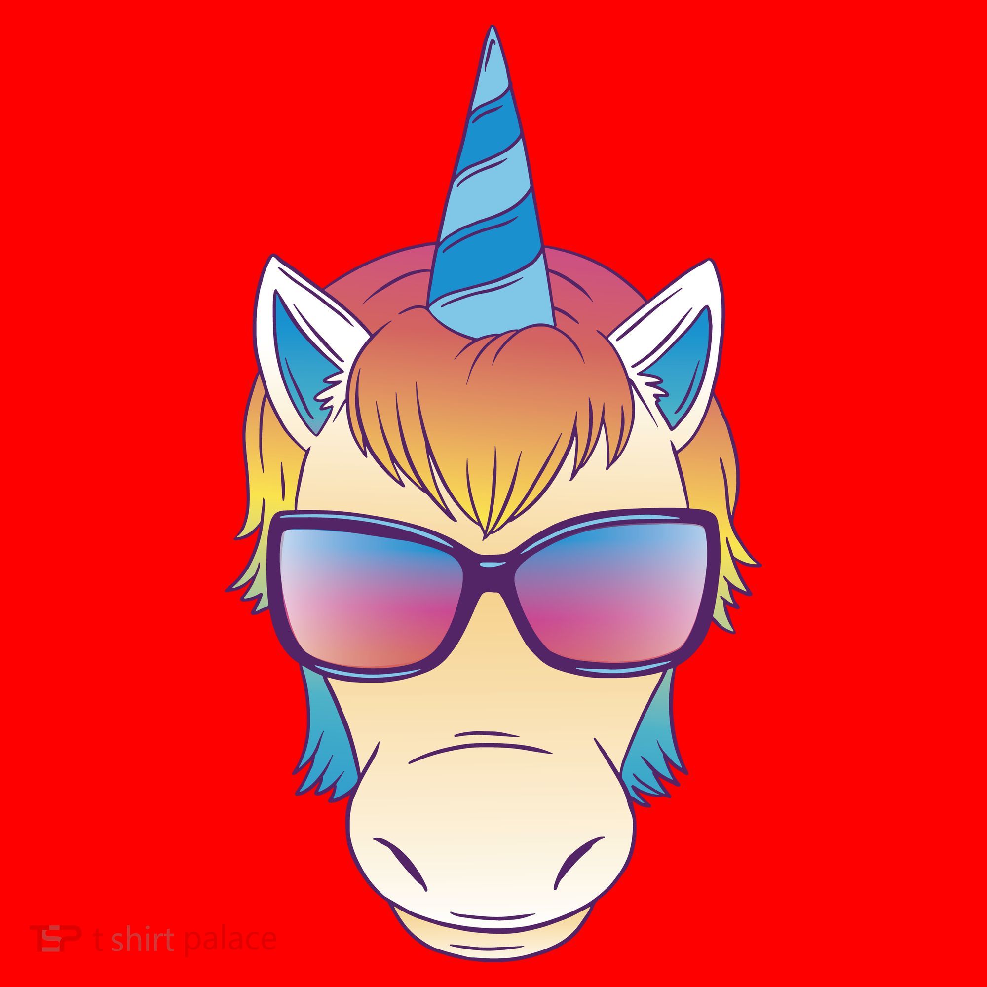 Unicorn Rainbow Cartoon Santa Hat
