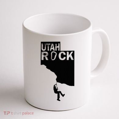 Utah Rock Climbing Coffee Mug back