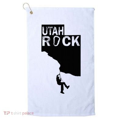 Utah Rock Climbing Golf Towel