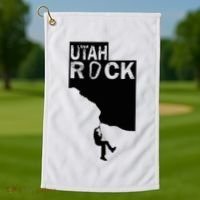Utah Rock Climbing Golf Towel thumb 1
