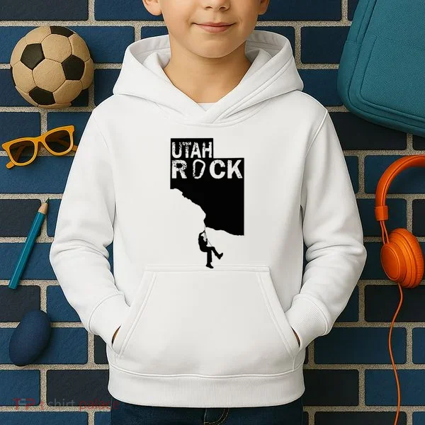 Utah Rock Climbing Kids Hoodie