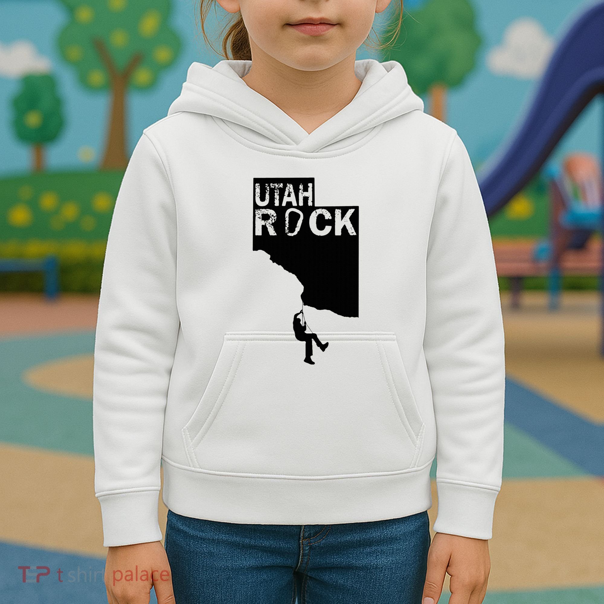 Utah Rock Climbing Kids Hoodie