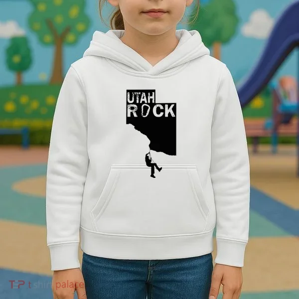Utah Rock Climbing Kids Hoodie
