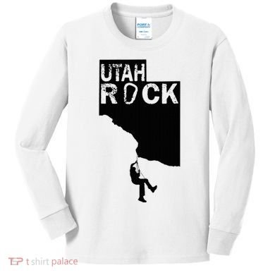 Utah Rock Climbing Kids Long Sleeve Shirt