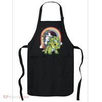 Unicorn Riding Dinosaur Triceratops Rainbow Apron thumb 0