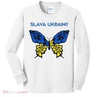 Ukraine Resilience Freedom & Strength Stand With Ukraine Kids Long Sleeve Shirt thumb 0
