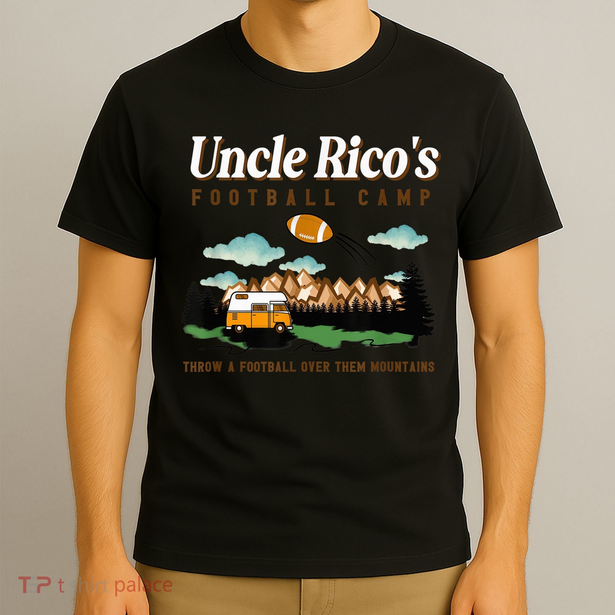 Uncle Rico's Football Camp Throw A Football Over Them T-Shirt