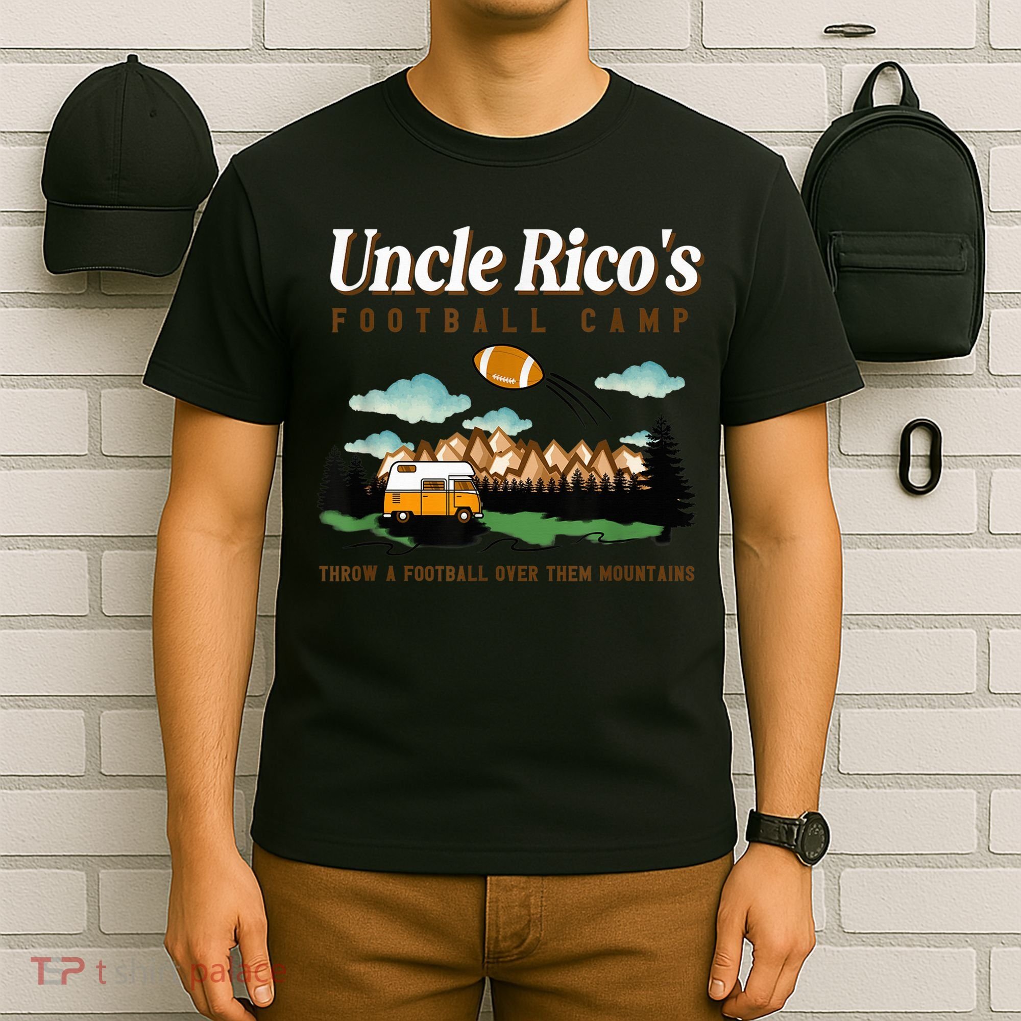 Uncle Rico's Football Camp Throw A Football Over Them T-Shirt