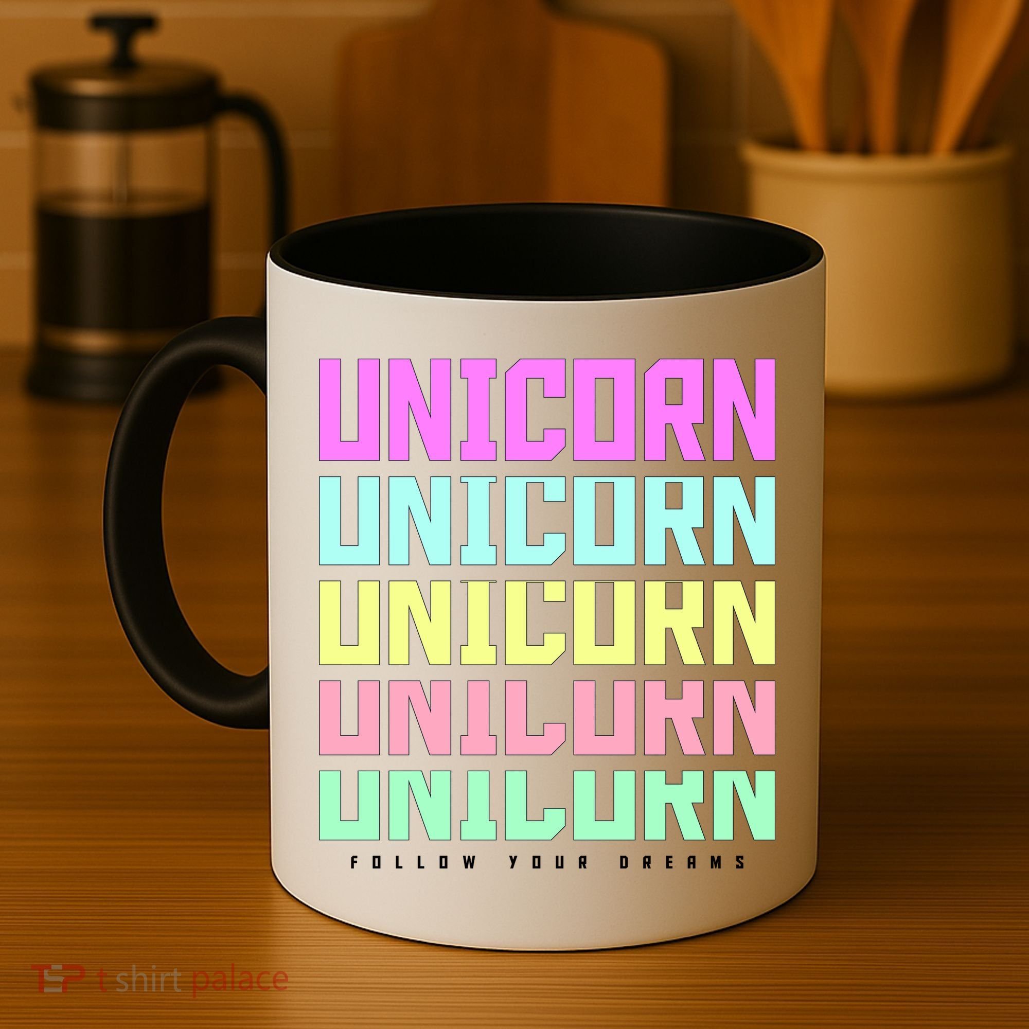 Unicorn Repeat Follow Your Dream Coffee Mug