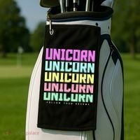 Unicorn Repeat Follow Your Dream Golf Towel thumb 2