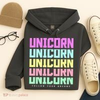 Unicorn Repeat Follow Your Dream Hoodie thumb 4