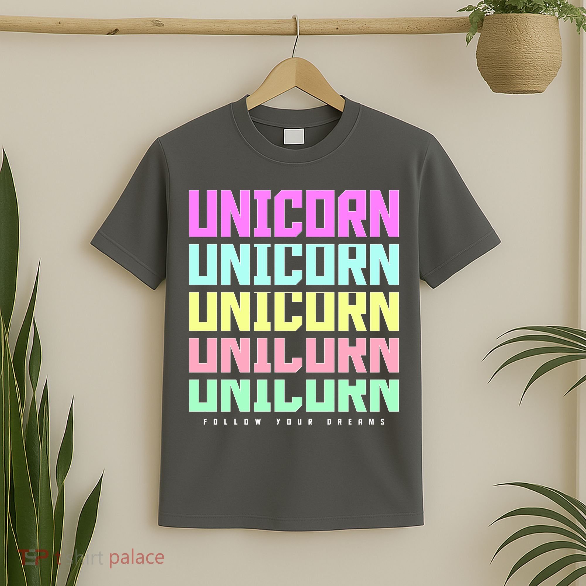 Unicorn Repeat Follow Your Dream T-Shirt