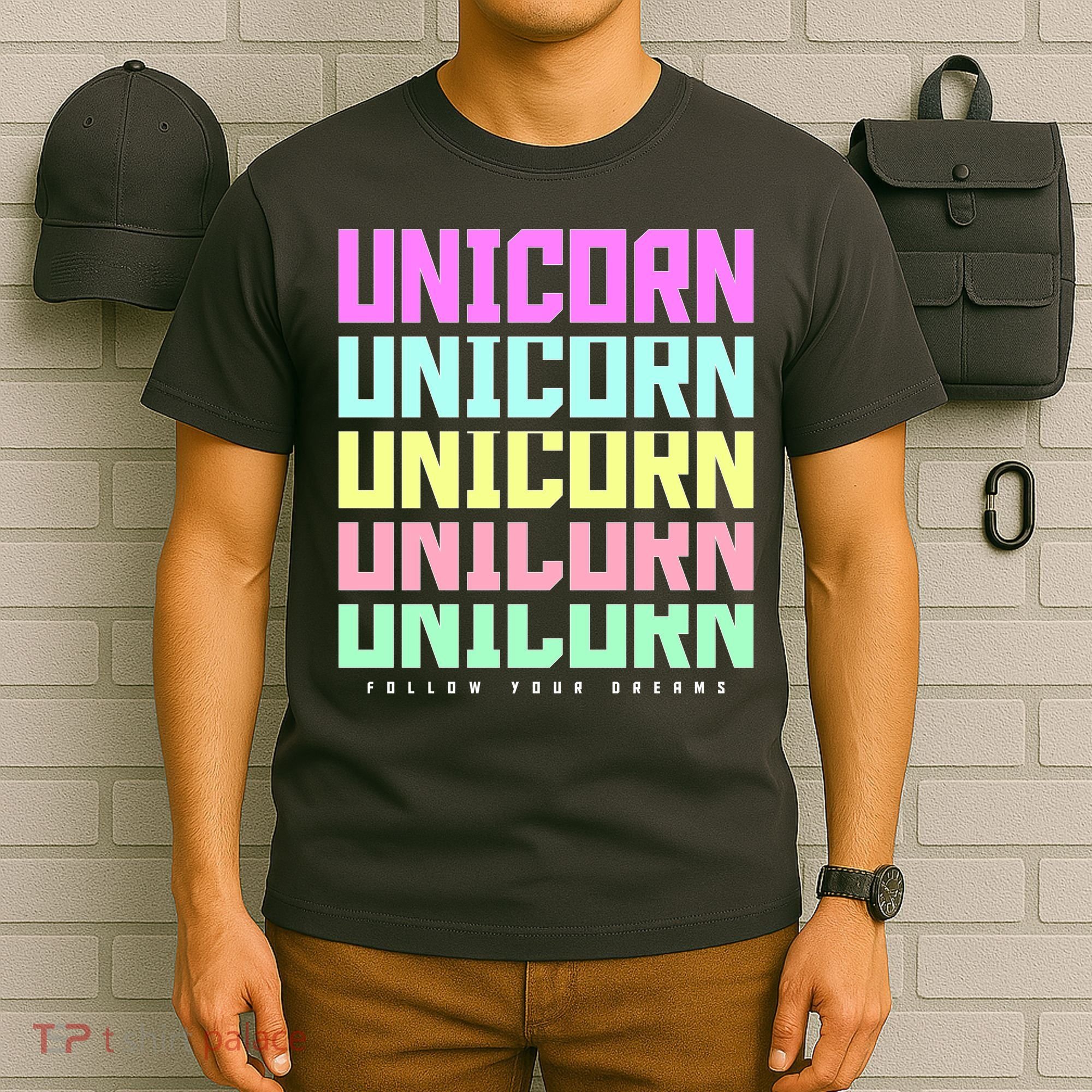 Unicorn Repeat Follow Your Dream T-Shirt