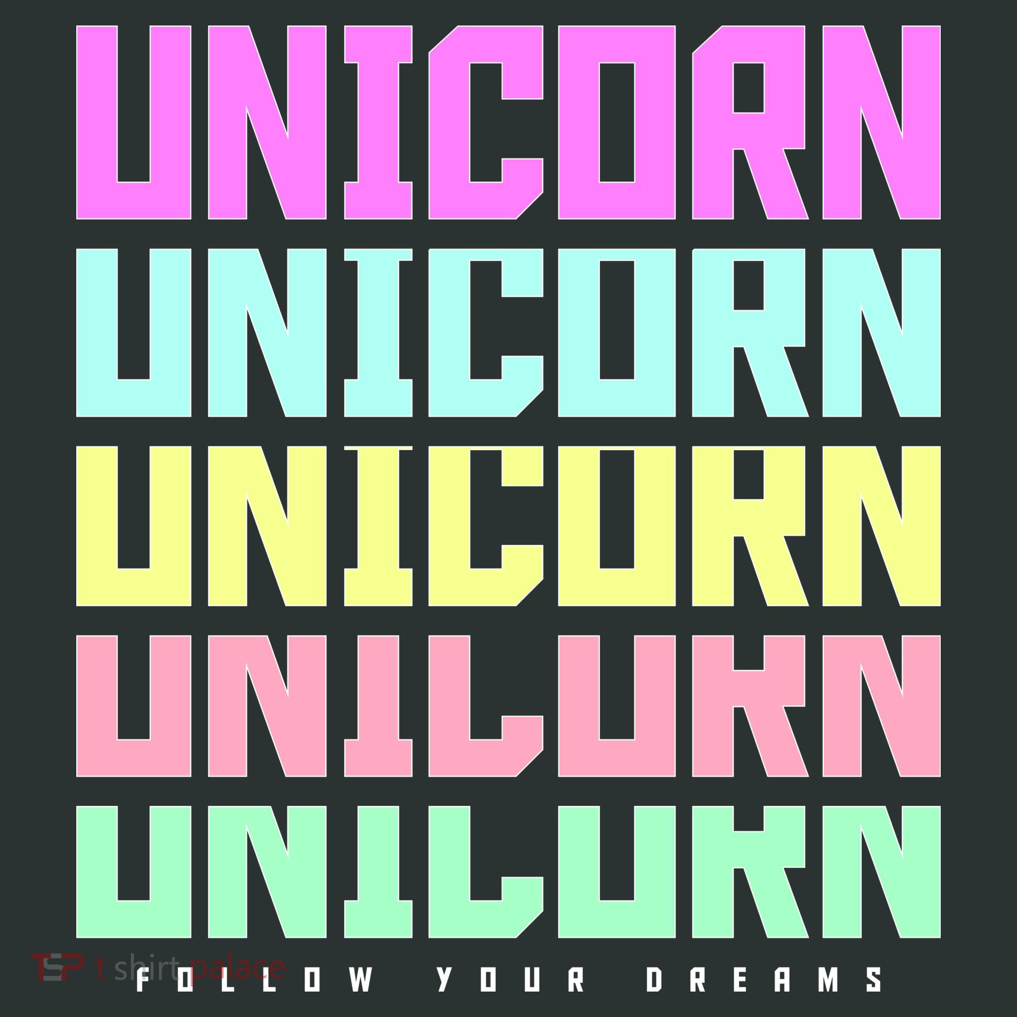 Unicorn Repeat Follow Your Dream T-Shirt