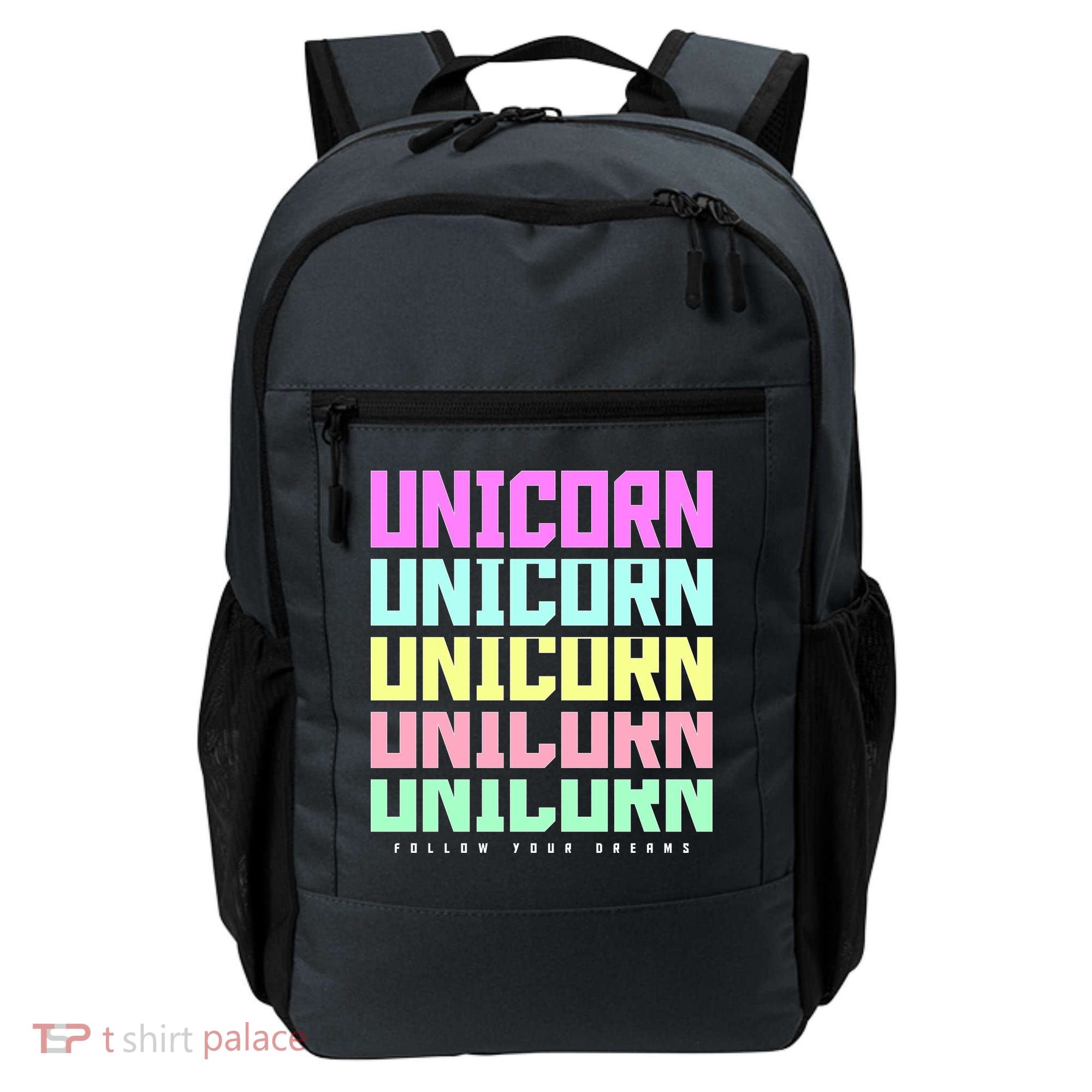 Unicorn Repeat Follow Your Dream Backpack