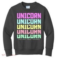 Unicorn Repeat Follow Your Dream Kids Sweatshirt thumb 0