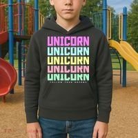 Unicorn Repeat Follow Your Dream Kids Hoodie thumb 2