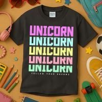 Unicorn Repeat Follow Your Dream Kids T-Shirt thumb 3