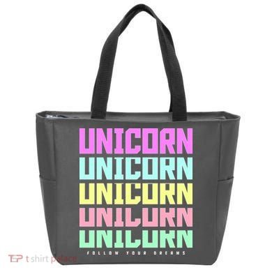 Unicorn Repeat Follow Your Dream Tote Bag