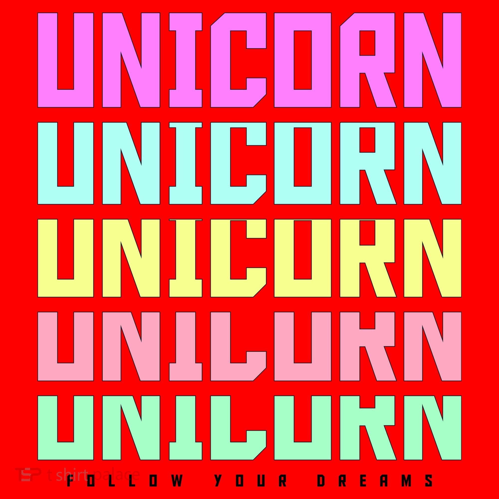 Unicorn Repeat Follow Your Dream Santa Hat