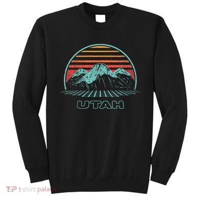 Utah Retro Mountain Hiking 80s Style Sweatshirt
