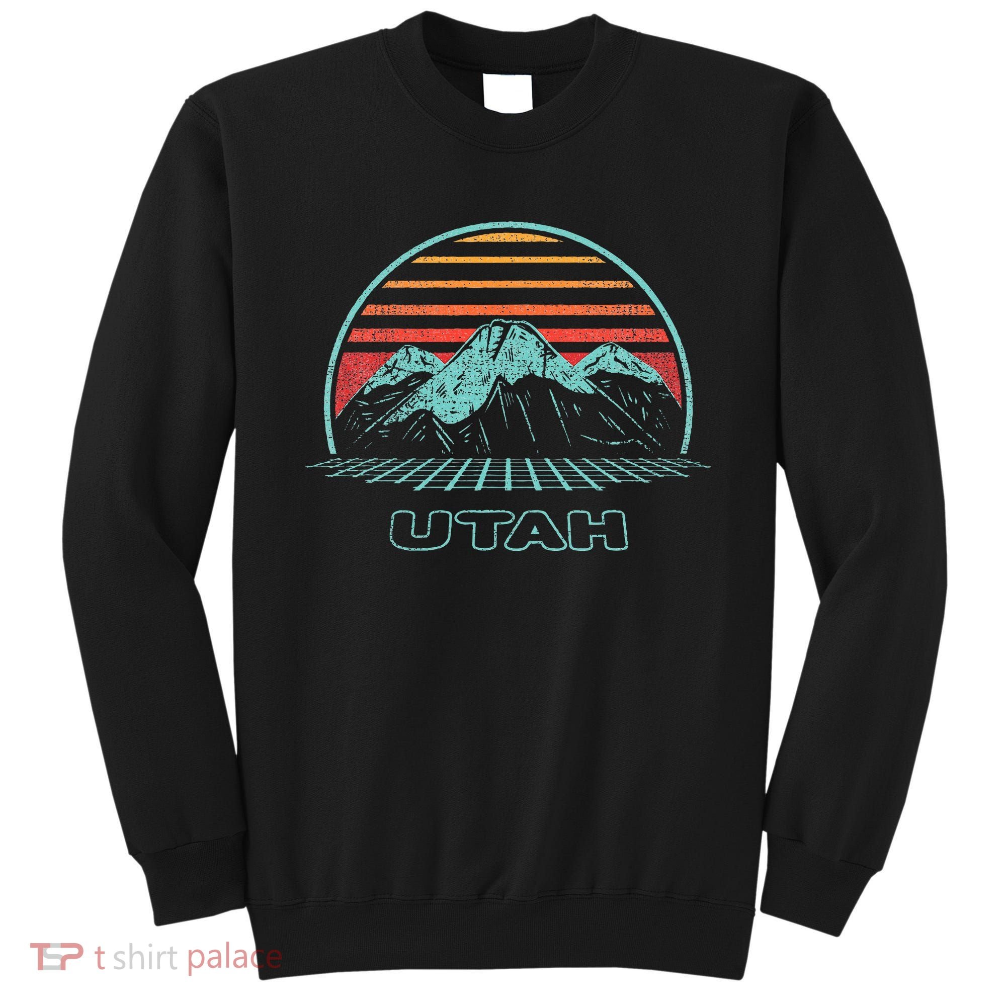 Utah Retro Mountain Hiking 80s Style Sweatshirt