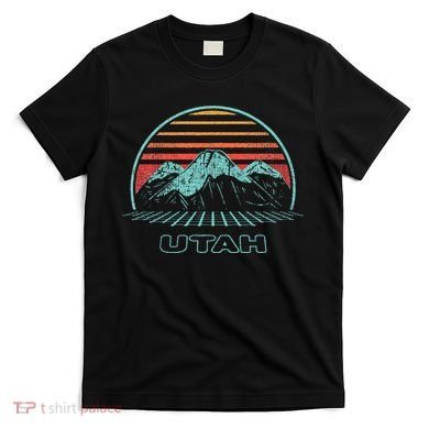 Utah Retro Mountain Hiking 80s Style T-Shirt