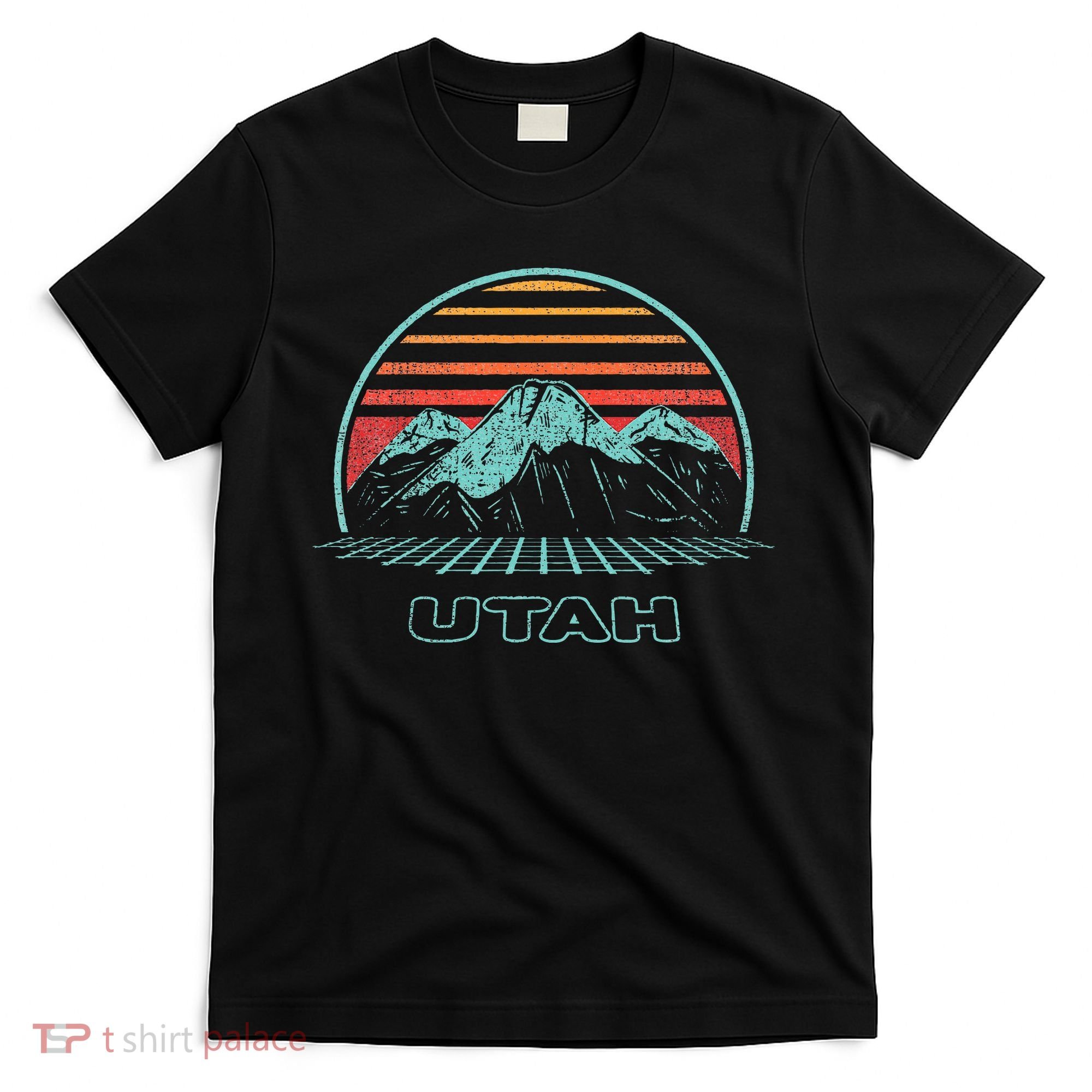 Utah Retro Mountain Hiking 80s Style T-Shirt