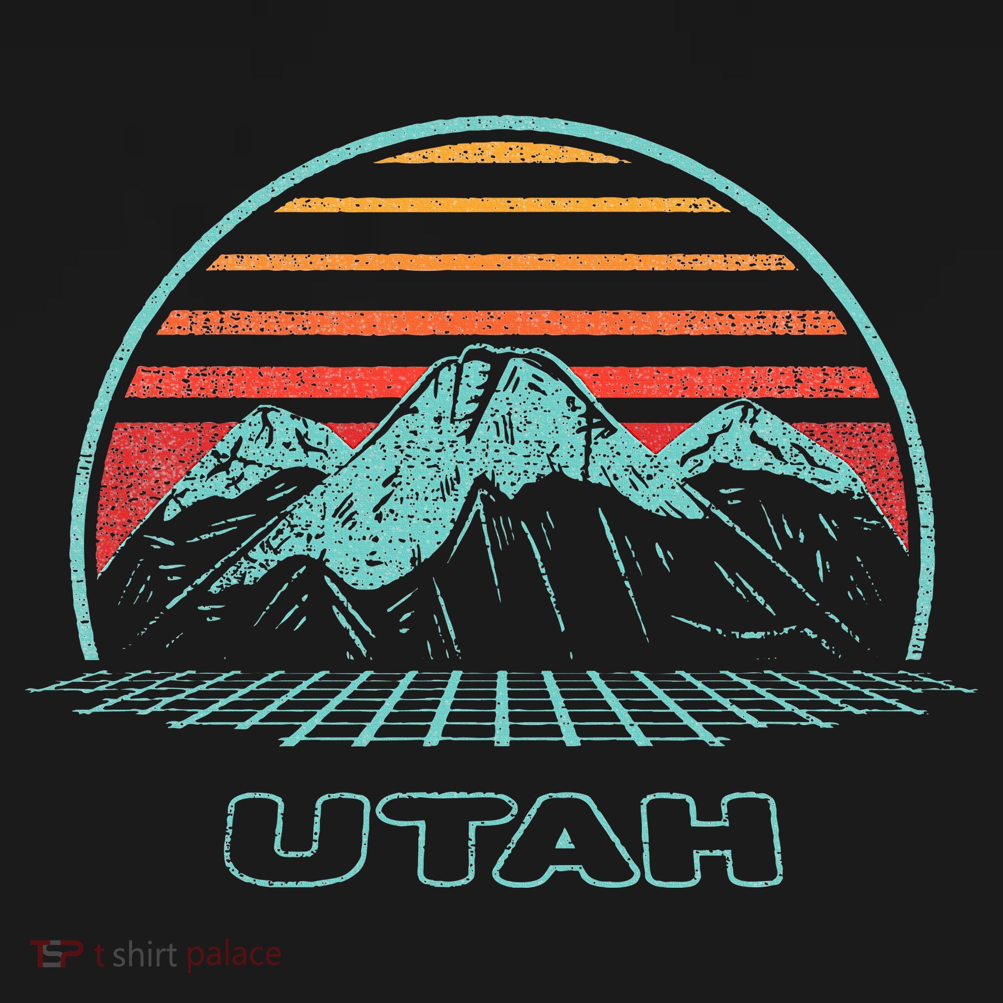 Utah Retro Mountain Hiking 80s Style T-Shirt