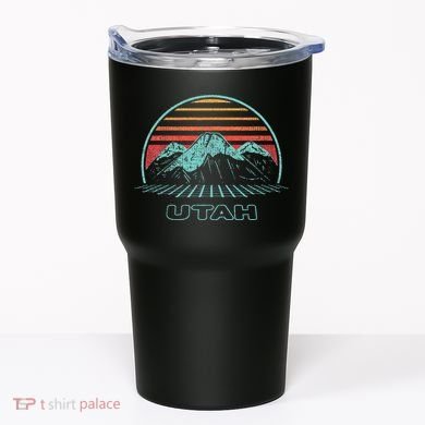 Utah Retro Mountain Hiking 80s Style Tumbler