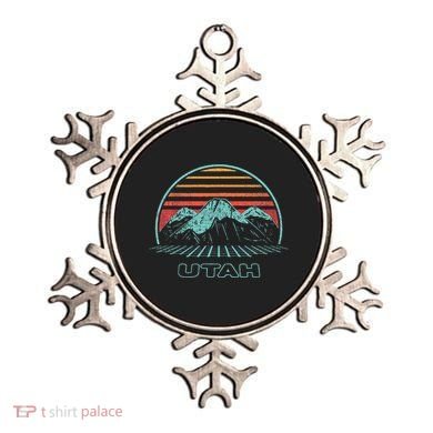 Utah Retro Mountain Hiking 80s Style Ornament
