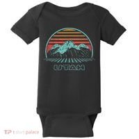Utah Retro Mountain Hiking 80s Style Baby Bodysuit thumb 0