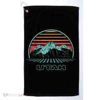 Utah Retro Mountain Hiking 80s Style Golf Towel thumb 0