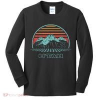 Utah Retro Mountain Hiking 80s Style Kids Long Sleeve Shirt thumb 0