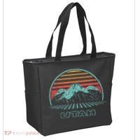 Utah Retro Mountain Hiking 80s Style Tote Bag thumb 2