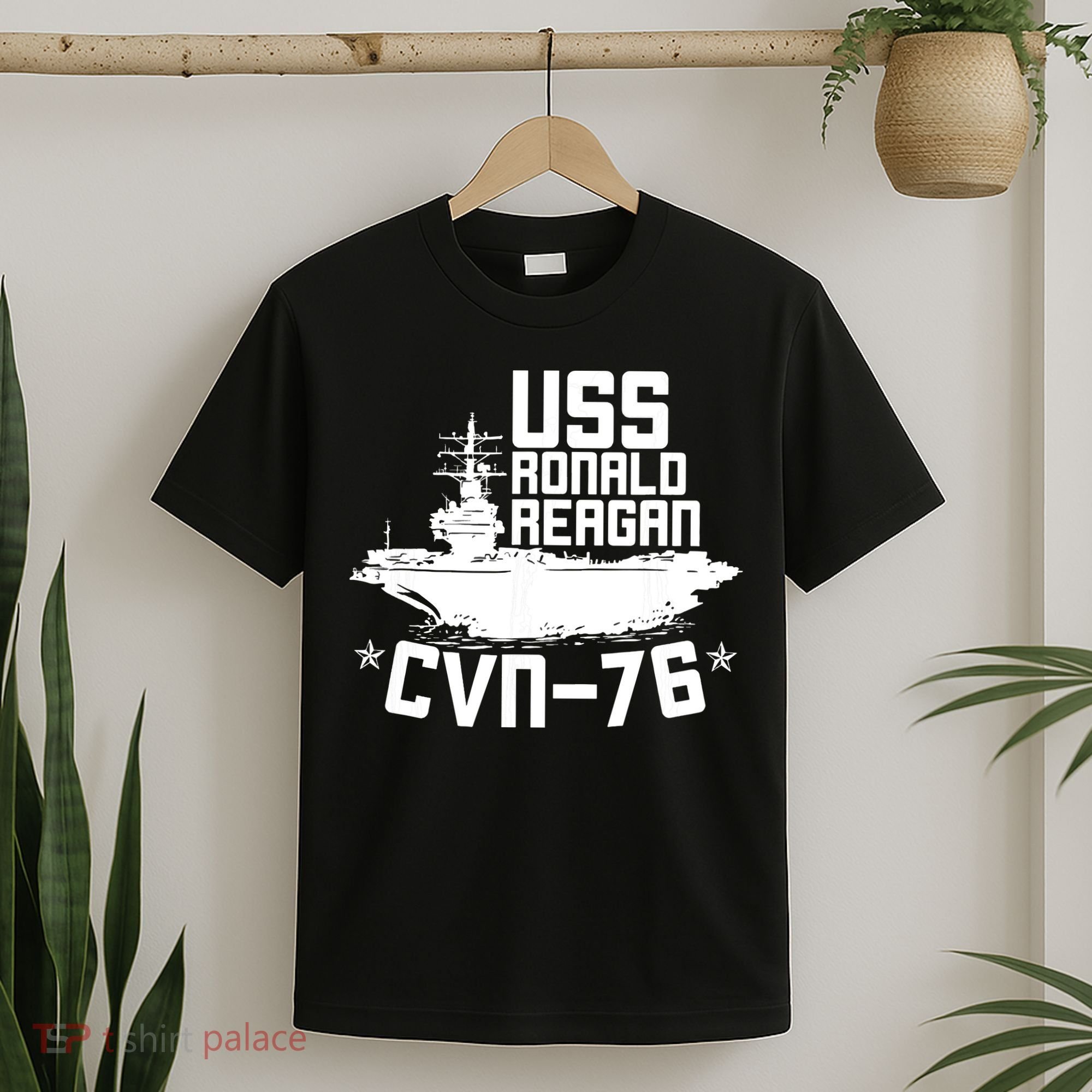 Uss Ronald Regan Cvn76 Aircraft Carrier For A Veteran T-Shirt