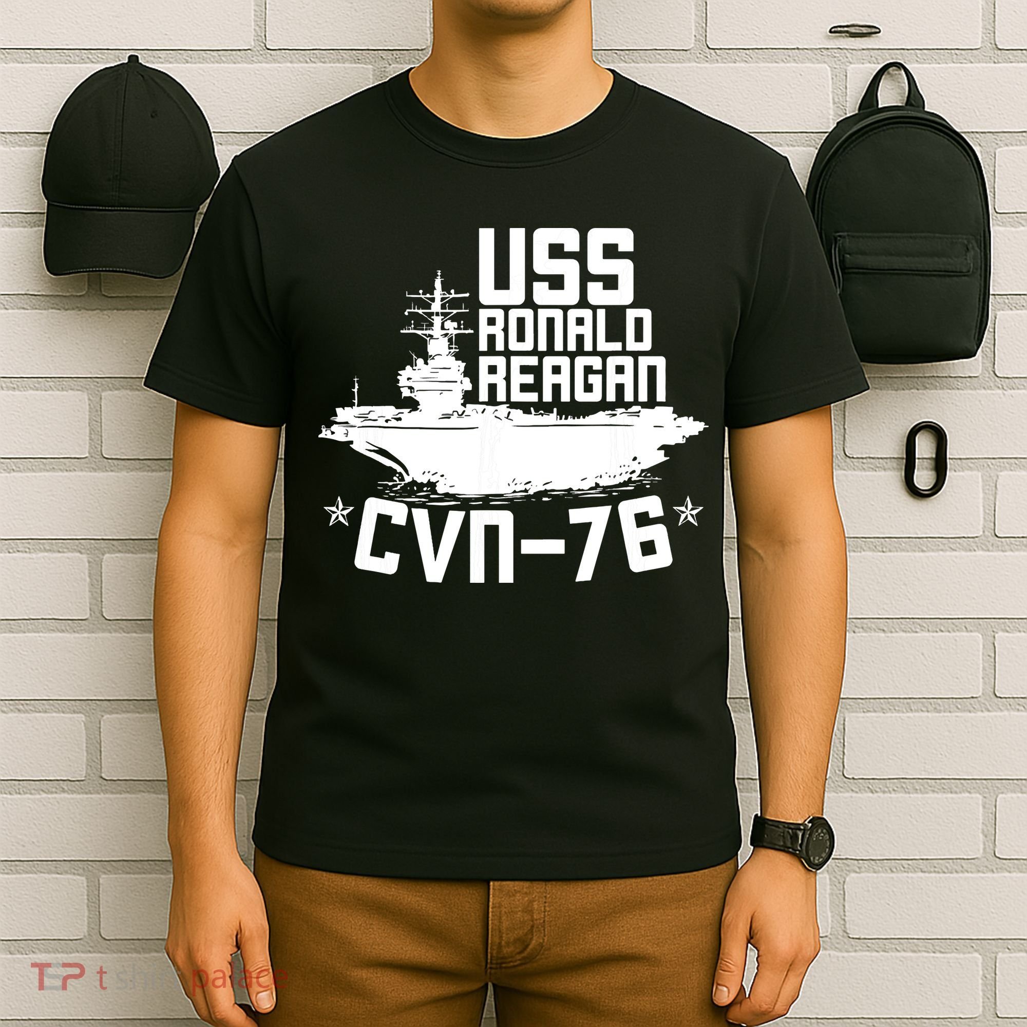 Uss Ronald Regan Cvn76 Aircraft Carrier For A Veteran T-Shirt
