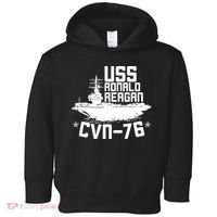 Uss Ronald Regan Cvn76 Aircraft Carrier For A Veteran Toddler Hoodie thumb 0